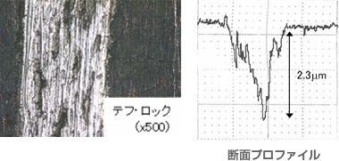 耐久性 UP​!：テフ・ロック（×500）の摩耗痕